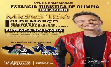 Show Michel Teló em Olimpia-SP Entrada Franca 